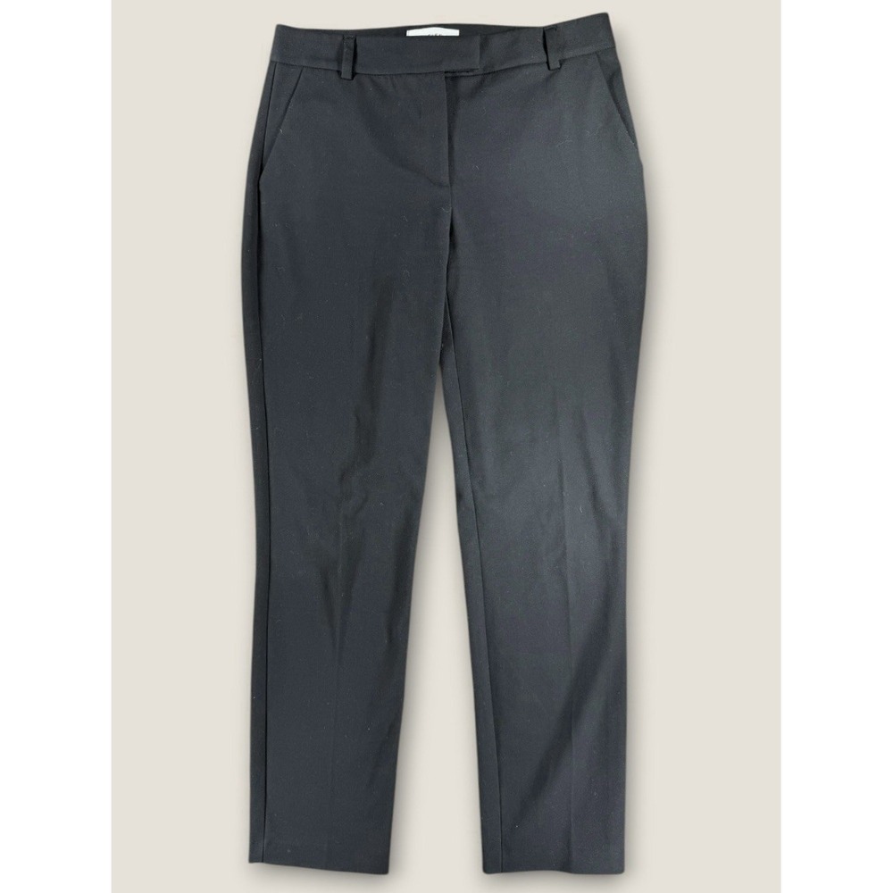 REISS Joanne Black Tailored Trousers Pants Size USA 4 UK 8 Slim Leg Workwear